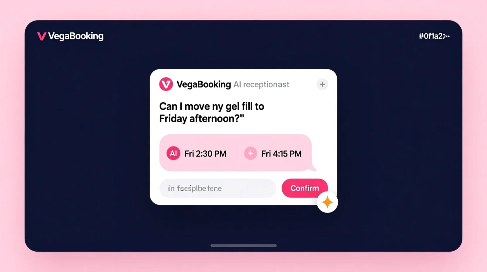 AI receptionist chat rescheduling a gel fill appointment